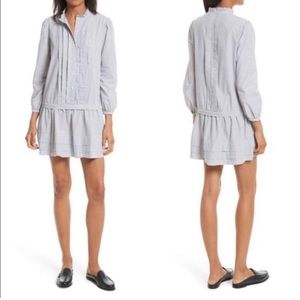 La Vie Rebecca Taylor Striped Drop Waist Dress Size Medium